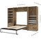 Bestar Cielo 119W Full Murphy Bed and 2 Shelving Units with Drawers (118W), Rustic Brown & White 80895-000009 - alternate 8